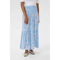 Kaffe Rock KAmaxi A-shape in Vista Blue W. Chalk Flowers | Gr.: XL/XXL