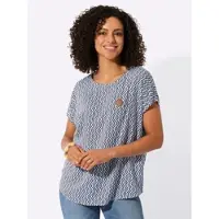 Witt Weiden Druck-Bluse in ecru-marine-bedruckt | Gr.: 38