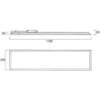 Sylvania LED-Einbaupanel QUANTUM, weiß 120x30 cm DALI 26 W UGR19 IP54