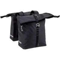 New Looxs Doppelter Gepäckträgerkorb für Fahrrad, Cantos Bag Double - 36 Liter - 30 x 16 x 36 cm (2 Stück) - Schwarz
