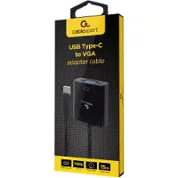 Gembird USB-C zu VGA Adapterkabel, 15 cm, schwarz