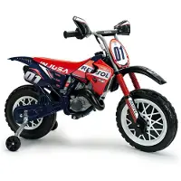 Injusa Repsol Elektromotorrad für Kinder ab 3 Jahren – Offizielles Racing-Design - Elektrofahrzeug mit Stützrädern & Gaspedal