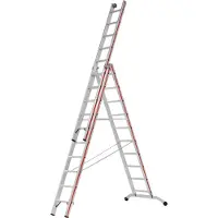Hymer Stufen-Mehrzweckleiter 3-teilig, 2x10 Sprossen + 10 Stufen