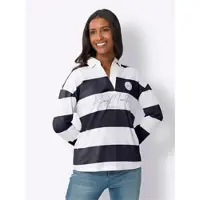 HEINE Poloshirt in marine-ecru-bedruckt | Gr.: 36