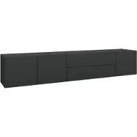 Borchardt Möbel Lowboard BORCHARDT MÖBEL "Sophia, TV-Schrank Breite 190 cm", schwarz (schwarz matt), B:190cm H:35cm T:35cm, Holzwerkstoff, Sideboards, Lowboard, Breite 190 cm, hängend montierbar