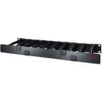 APC AR8612 Horizontaler Kabelmanager, 1 HE x 6 Zoll (10,16 cm) Tiefe, Einseitig mit Abdeckung