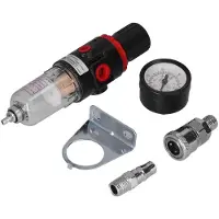 Gistuch 1/4 Zoll Luftkompressor Feuchtigkeitsfilter Wasser Ölabscheider Regler mit Manometer