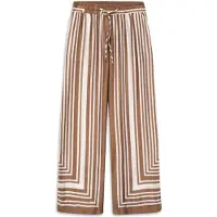 Bugatti Stoffhose , Damen, Gr. 36, Normalgrößen, braun (70, braun), 100% Viskose, bedruckt, normal, Hosen Stoffhose, mit grafischem Print aus Viskose