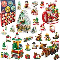 Sonstiges YeahBoom Adventskalender Bauklötze Set Weihnachtsbaum 24-tägiges Countdown-Geschenk