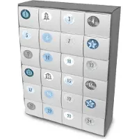 Itenga SET Adventskalender zum Füllen Quader XL + Sticker Z16