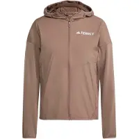 Adidas Damen Terrex Xperior Climawarm+ Wind Light Fleece Kapuzenjacke earth strata L