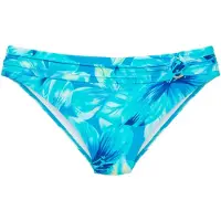 s.Oliver Bikini-Hose "Jayce", Damen, Gr. 44, N-Gr, blau (türkis bedruckt), Recycling-Polyamid, bedruckt, Badehosen Bikini-Hose, mit hübschem Zierring, Topseller