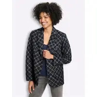 HEINE Jackenblazer "Blazer", Damen, Gr. 44, marine, 80% Polyester, 20% Wolle, Blazer Jackenblazer