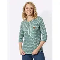 Sieh an! 3/4-Arm-Shirt in kalkmint-jade-bedruckt | Gr.: 46