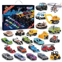 Sonstiges Adventskalender 2024 24-teiliges Spielzeugfahrzeug Jungen Mädchen 3-12 Jahre