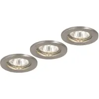 Globo Einbaustrahler Metall, nickel matt, 12100-3