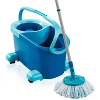 Leifheit Wischmop-Set CLEAN TWIST Disc Mop Ergo Mobile, für alle glatten Böden