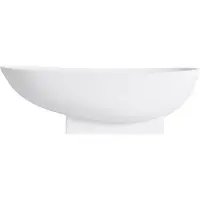 Steinberg Serie 490 Badewanne, freistehend, oval, 1800x820mm, SOLIDSurface, Mattweiß, 4908400W