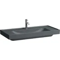 Laufen MEDA Waschtisch, unterbaufähig, 1000x460mm, Ablage beidseitig, 1 Hahnloch, ohne Überlauf, H8101197581111, Farbe: Graphit matt