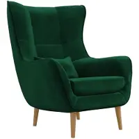 Mirjan 24 Polstersessel Estjano, Ohrensessel, Relaxsessel, Stilvoll Wohnzimmer Sessel (Farbe: Kronos 19)
