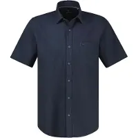 Lerros Kurzarmhemd "Lässiges Kurzarmhemd aus Baumwolle mit Streifenstruktur", Herren, Gr. XL, Normalgrößen, schwarz (classic navy), 100% Baumwolle, Hemden Kurzarmhemd