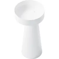 Steinberg Serie 445 Standwaschtisch, rund, 400x400x870mm, SOLIDSurface, ohne Hahnloch, ohne Überlauf, Mattweiß, 4456500W