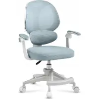 MarkAdler Junior 4.5 Blau | Verstellbarer Drehstuhl für Kinder und Teenager | Höhenverstellbar