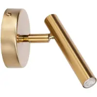 Sigma Wandleuchte Sopel, gold, 1-flammig, Stahl, G9, Höhe 15 cm