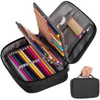 OEM Münzertasche - Schwarz - Groß - 23x7x16cm - für Schule, Jungen, Mädchen & Erwachsene