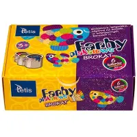 TETIS Farby plakatowe brokat 6 kolorów 20ml.