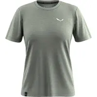Salewa - Women's Eagle Minilogo AM T-Shirt - Merinoshirt Gr 40 grau