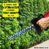 StarTech.com Benzin Heckenschere - 22,5 cm³ Doppelschneidiger Trimmer - 2-Takt Einzylinder Motor - 0,65 kW/0,90 PS - 9000 U/min - 180° Drehbarer Griff - Schwarz