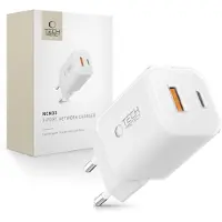 TechProtection NCM33W 2-Port PD33W/QC3.0 Wandladegerät - weiß