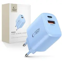 TechProtection NCA20 PD 20W QC3.0 USB-A / USB-C Wandladegerät - Blau