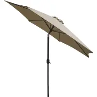 Linder Exclusiv GmbH Linder Exclusiv knickbar Sonnenschirm, Gartenschirm 250 cm Taupe