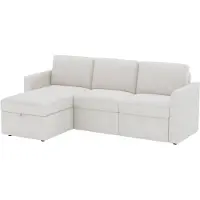 Dorel Home Ecksofa "NORDHUS, L-Form, 200 cm, Recamiere rechts/links montierbar", creme, B:200cm H:80cm T:128cm, 100% Polyester, Sofas, Ecksofa, mit Stauraum, feiner Webstoff-Bezug