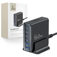 TechProtection Tech Protect DC160W GAN 6 Port 160W WandLadegerät