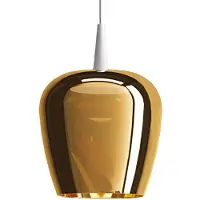 Zafferano Bilia Pendelleuchte, 230 V LED, 8 W, aus mundgeblasenem Borosilikatglas, weiß-bronzefarben, Durchmesser 18 cm, Höhe 324 cm