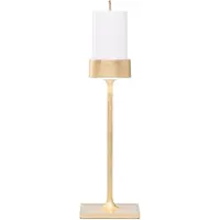 Zafferano Perpetua kabellose Midi-Tischleuchte, mattschwarzes Aluminiumgehäuse und goldfarbene Innenausstattung, professionelles wiederaufladbares LED-Modul