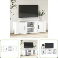 The Living Store TV-Schrank Weiß 100x31,5x35 cm Holzwerkstoff