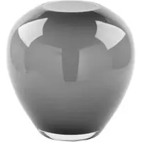 Fink Tischvase "LOSONE", grau (grau opal), B:13cm H:25cm T:13cm Ø:25cm, Glas, Vasen, Tischvase, wasserdicht, durchgefärbt, mundgeblasen