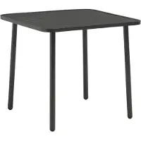 Syfax Gartentisch Dunkelgrau 80x80x72 cm Stahl