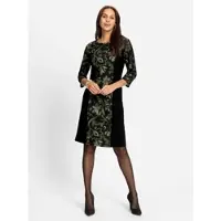 Witt Weiden Jersey-Kleid in schwarz-oliv-bedruckt | Gr.: 22