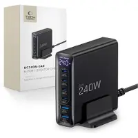 Tech-Protect Tech Protect DC240W GaN Ladestation mit 6 Anschlussen 4 x