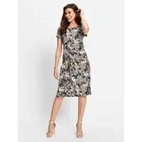 Witt Weiden Jersey-Kleid in grau-ecru-bedruckt | Gr.: 52