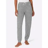 Feel Good Relaxhose , Damen, Gr. 52/54, Normalgrößen, grau (hellgrau, meliert), 80% Viskose, 15% Polyester, 5% Elasthan, unifarben, Hosen Relaxhose