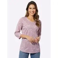 Sieh an! 3/4-Arm-Shirt in mauve-ecru-bedruckt | Gr.: 50