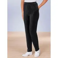 Sieh an! Schlupfhose SIEH AN "Nicki-Hose Nickihose mit 2 Seitentaschen", Damen, Gr. 48/50, N-Gr, schwarz, Nicki, , Basic, Hosen Schlupfhose