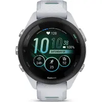Garmin Forerunner 265S, mit Schnellwechsel-silikon-armband steinweiss/schwarz/mintgrün 18 mm