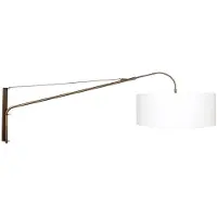 Steinhauer Wandleuchte 1-fl. "Elegant Classy" 4750BR (2574BR + K1066QS) Bronze + Weiß